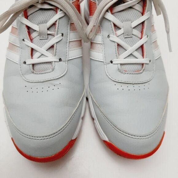 ADIDAS Tech Response Golf Shoes Soft Spike Grey & Pink Sz 7.5 Flawed - Picture 6 of 16